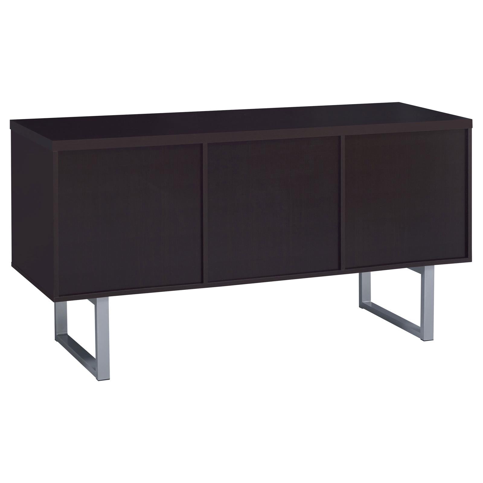 Lawtey Cappuccino 5-Drawer Credenza with Adjustable Shelf - 801522 - Bien Home Furniture &amp; Electronics