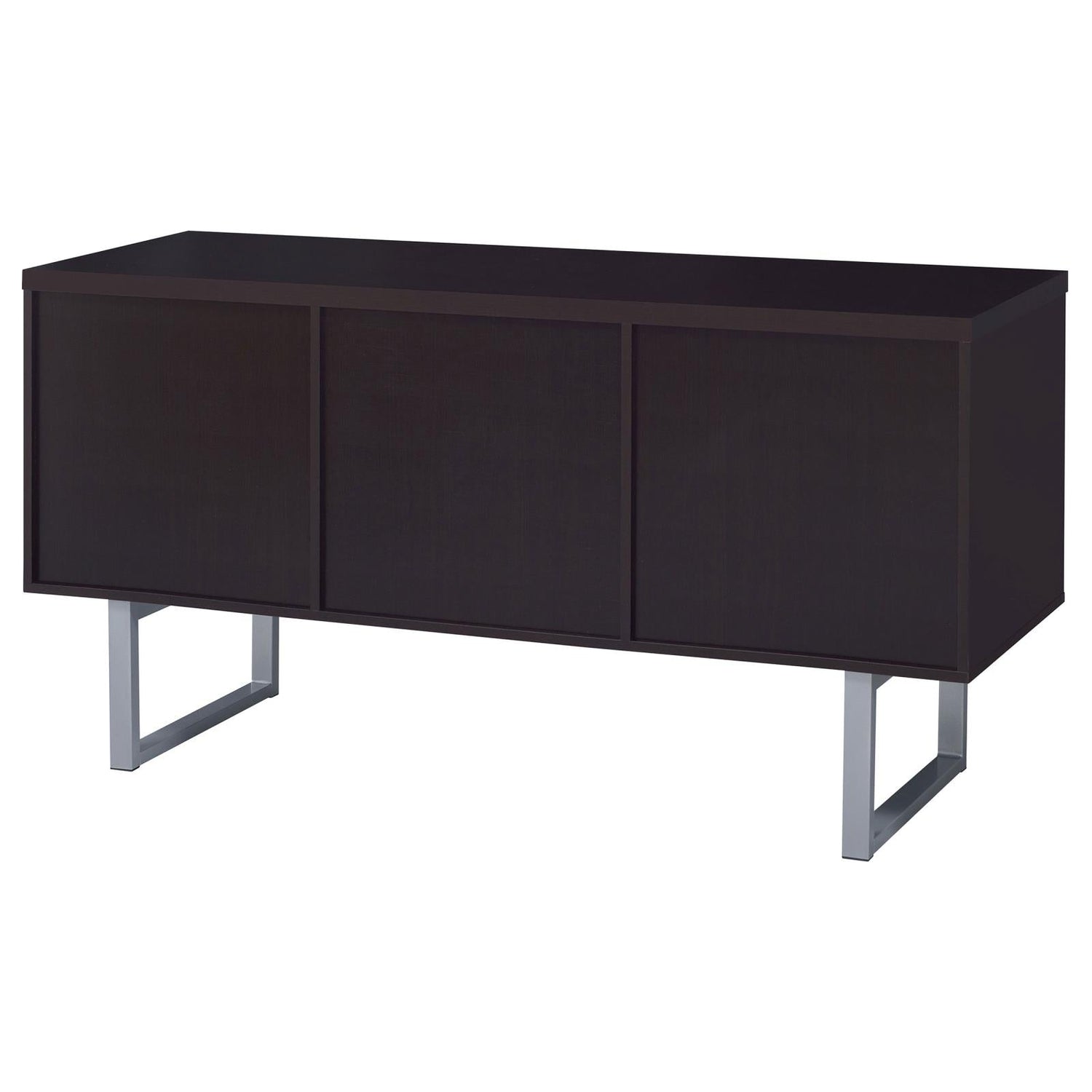 Lawtey Cappuccino 5-Drawer Credenza with Adjustable Shelf - 801522 - Bien Home Furniture & Electronics
