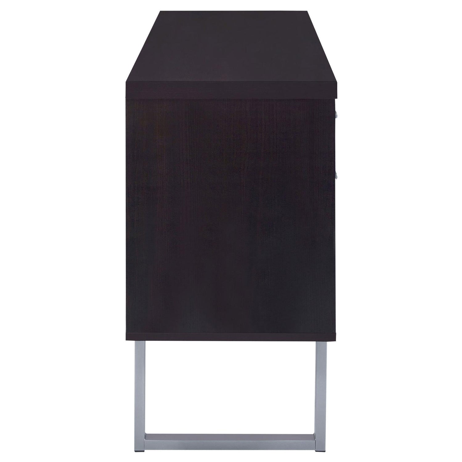 Lawtey Cappuccino 5-Drawer Credenza with Adjustable Shelf - 801522 - Bien Home Furniture & Electronics