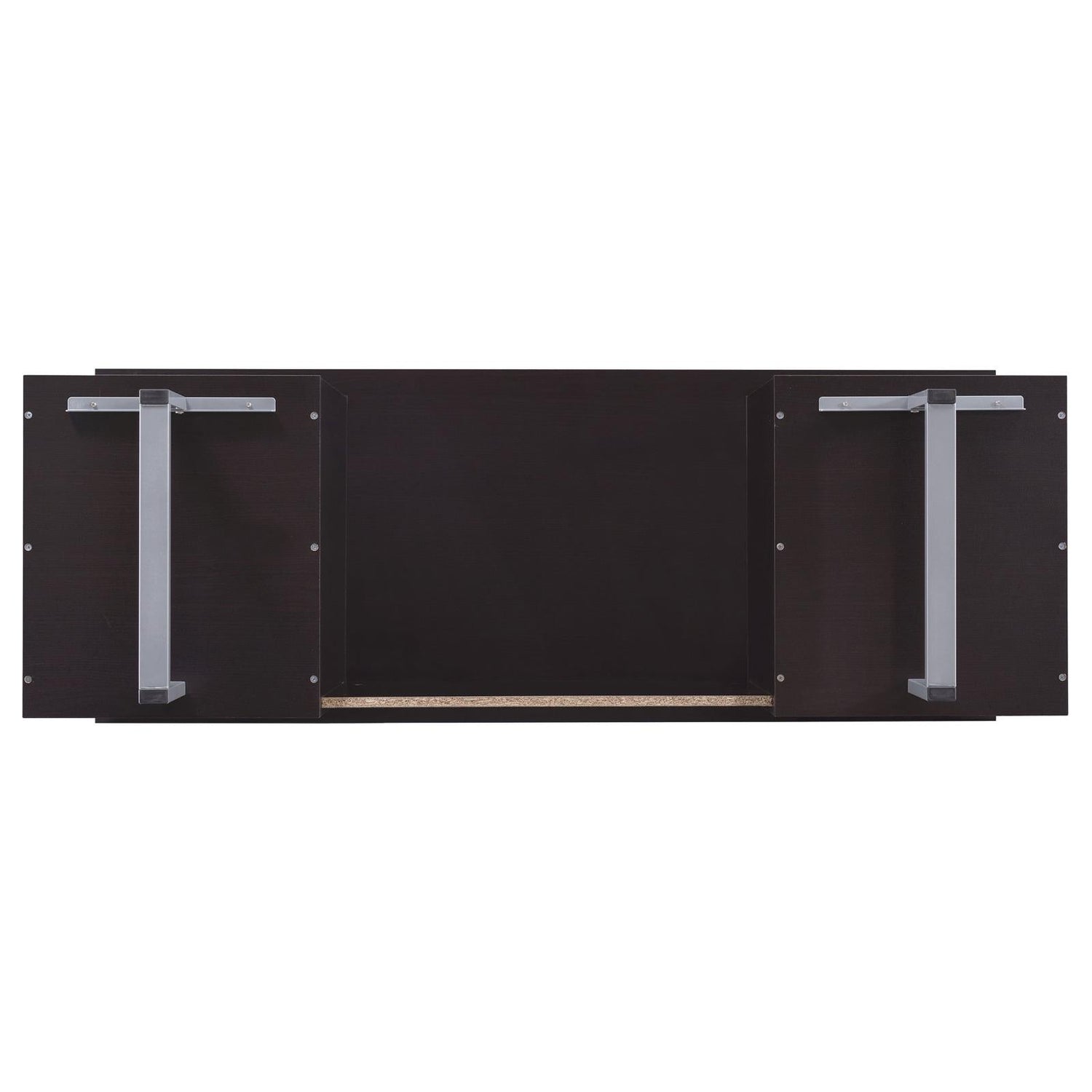 Lawtey Cappuccino Rectangular Storage Office Desk - 801521 - Bien Home Furniture & Electronics