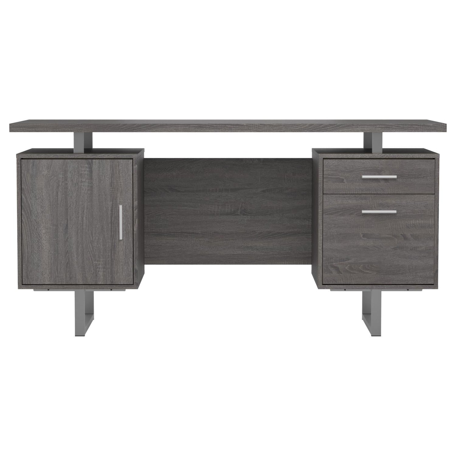 Lawtey Weathered Gray Floating Top Office Desk - 800521 - Bien Home Furniture & Electronics