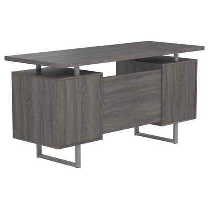 Lawtey Weathered Gray Floating Top Office Desk - 800521 - Bien Home Furniture &amp; Electronics