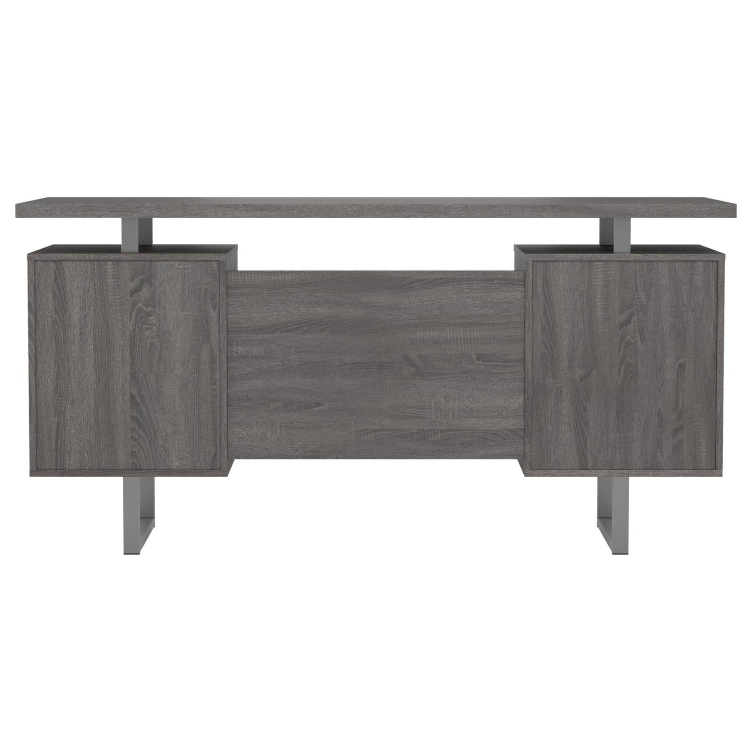 Lawtey Weathered Gray Floating Top Office Desk - 800521 - Bien Home Furniture & Electronics