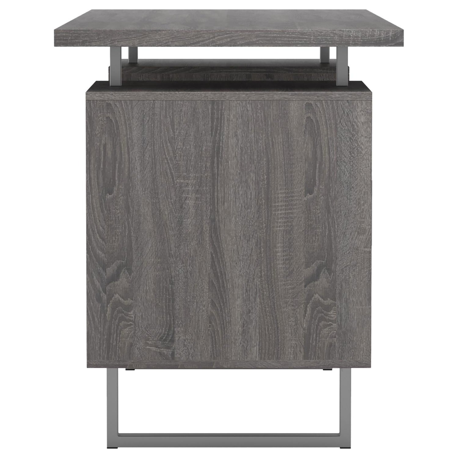 Lawtey Weathered Gray Floating Top Office Desk - 800521 - Bien Home Furniture & Electronics
