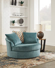 Laylabrook Teal Oversized Swivel Accent Chair - 9220621 - Bien Home Furniture & Electronics