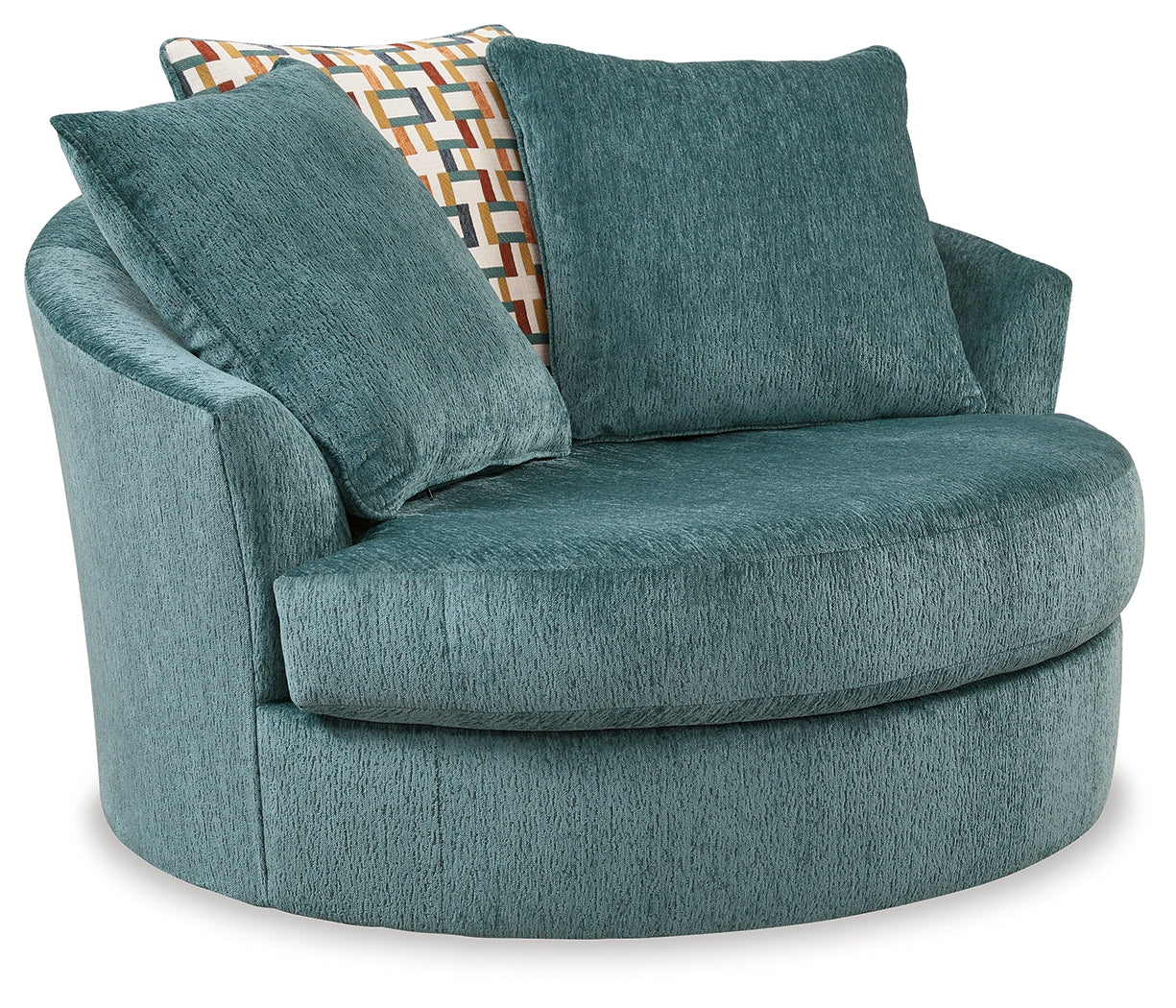 Laylabrook Teal Oversized Swivel Accent Chair - 9220621 - Bien Home Furniture & Electronics