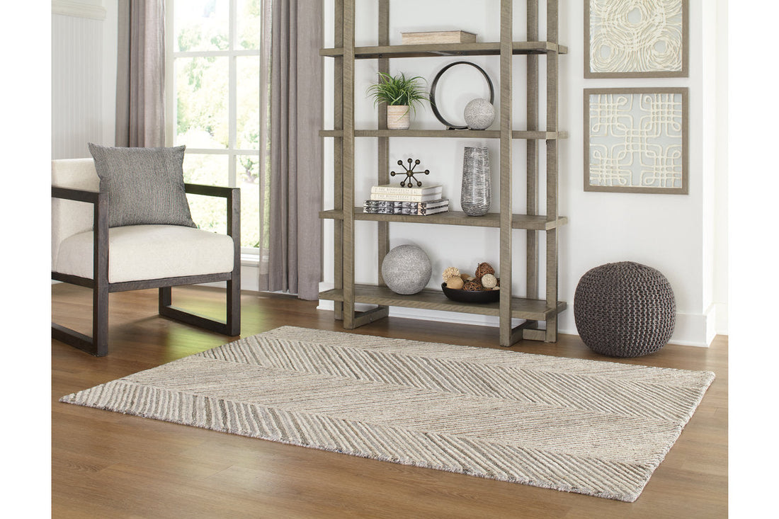 Leaford Taupe/Brown/Gray Medium Rug - R405132 - Bien Home Furniture &amp; Electronics