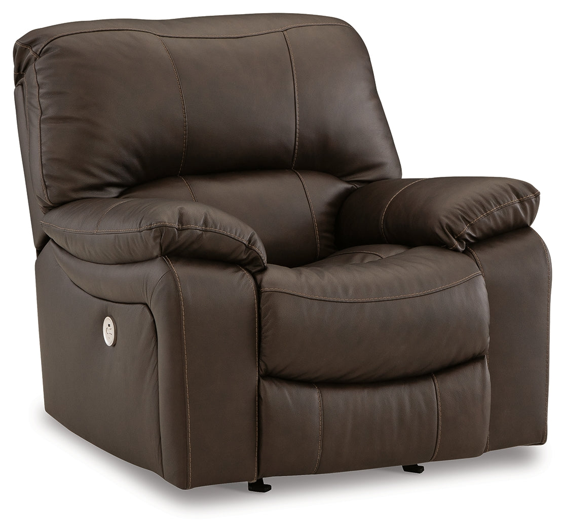 Leesworth Dark Brown Power Recliner - U4380898 - Bien Home Furniture & Electronics