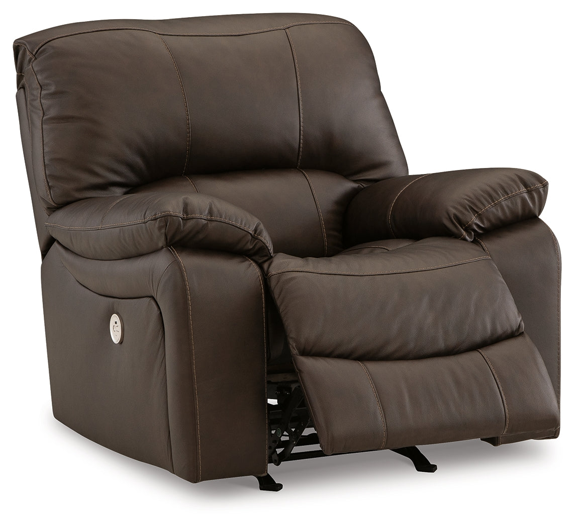 Leesworth Dark Brown Power Recliner - U4380898 - Bien Home Furniture & Electronics