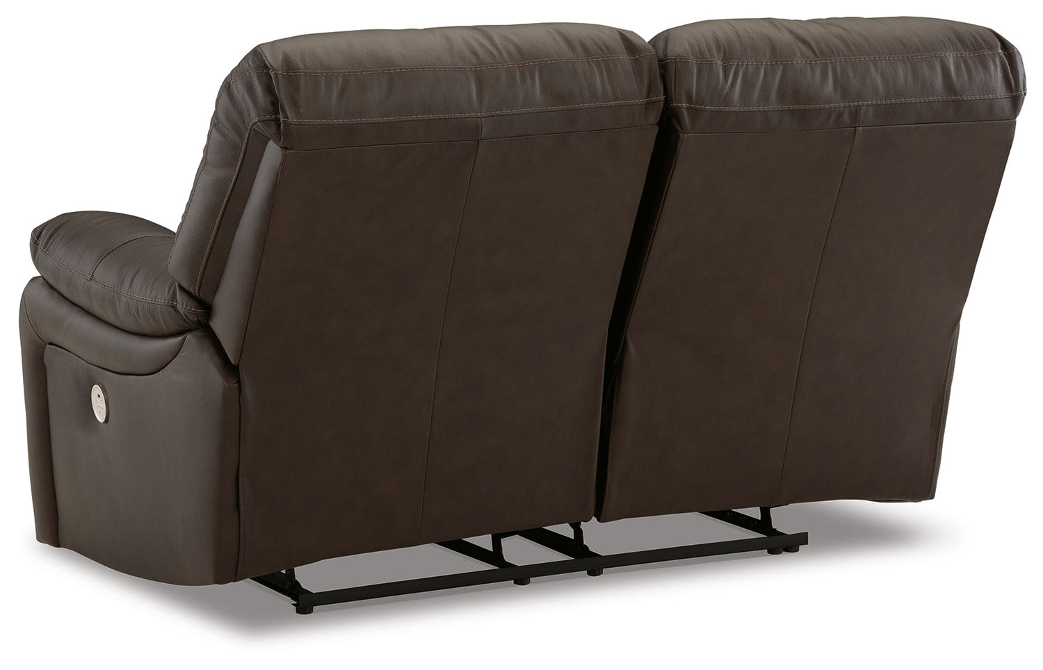 Leesworth Dark Brown Power Reclining Loveseat - U4380874 - Bien Home Furniture & Electronics