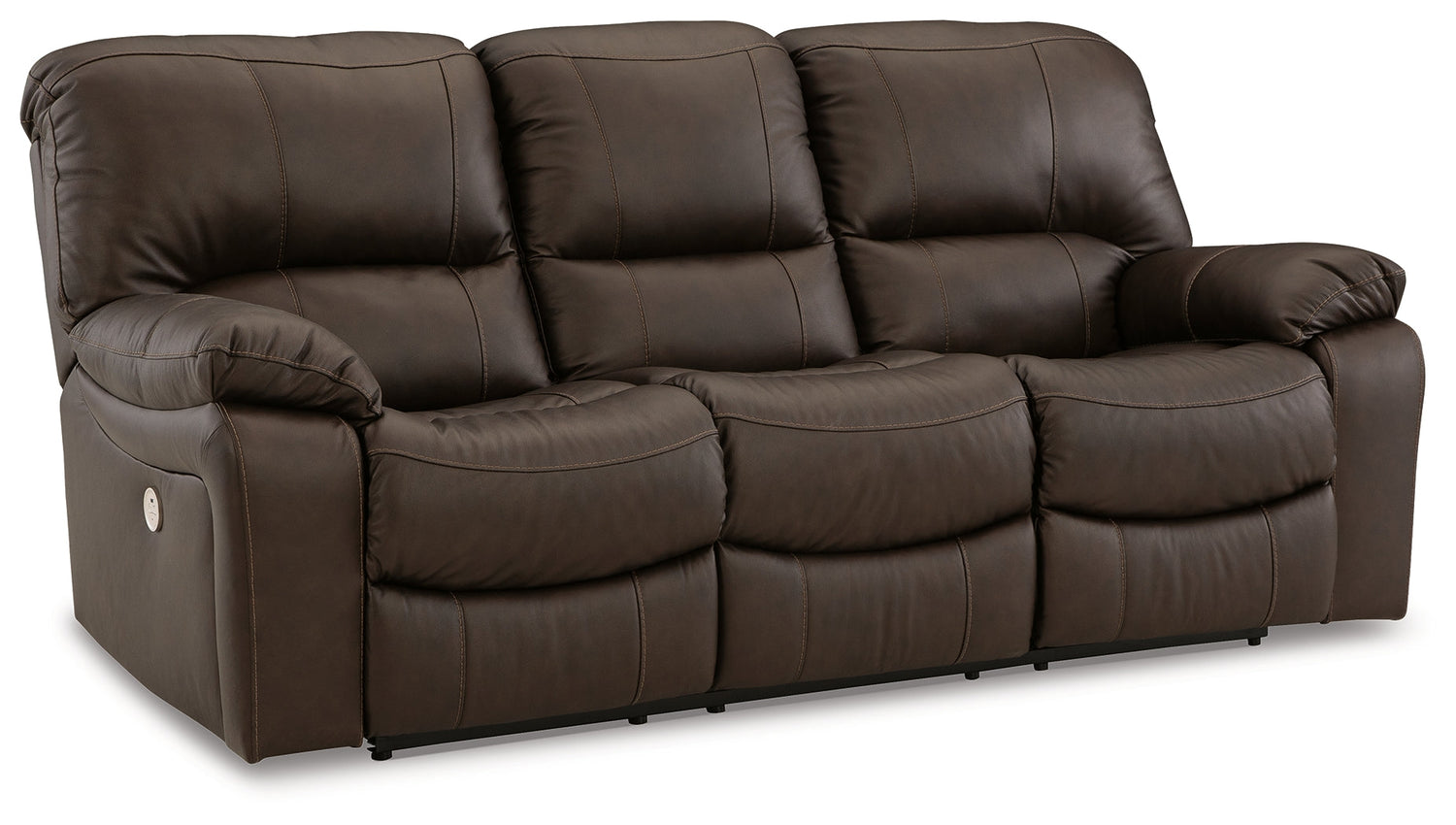 Leesworth Dark Brown Power Reclining Sofa - U4380887 - Bien Home Furniture & Electronics