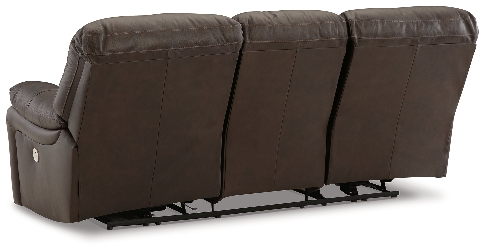 Leesworth Dark Brown Power Reclining Sofa - U4380887 - Bien Home Furniture & Electronics