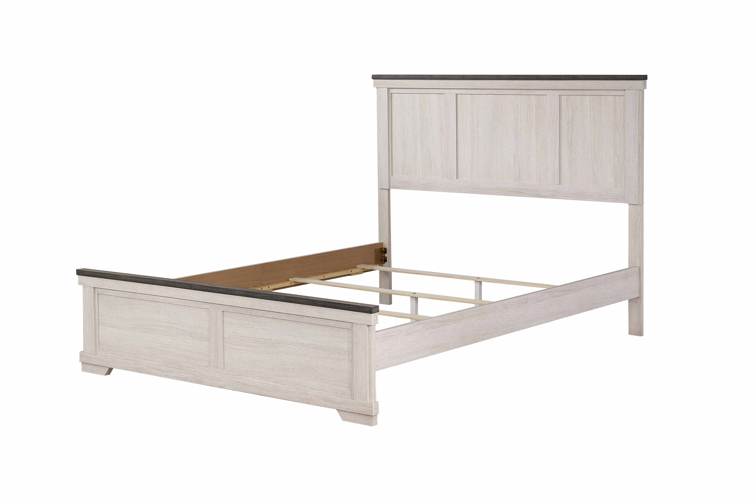 Leighton Cream/Brown Full Panel Bed - SET | B8180-F-HBFB | B8180-FT-RAIL - Bien Home Furniture & Electronics