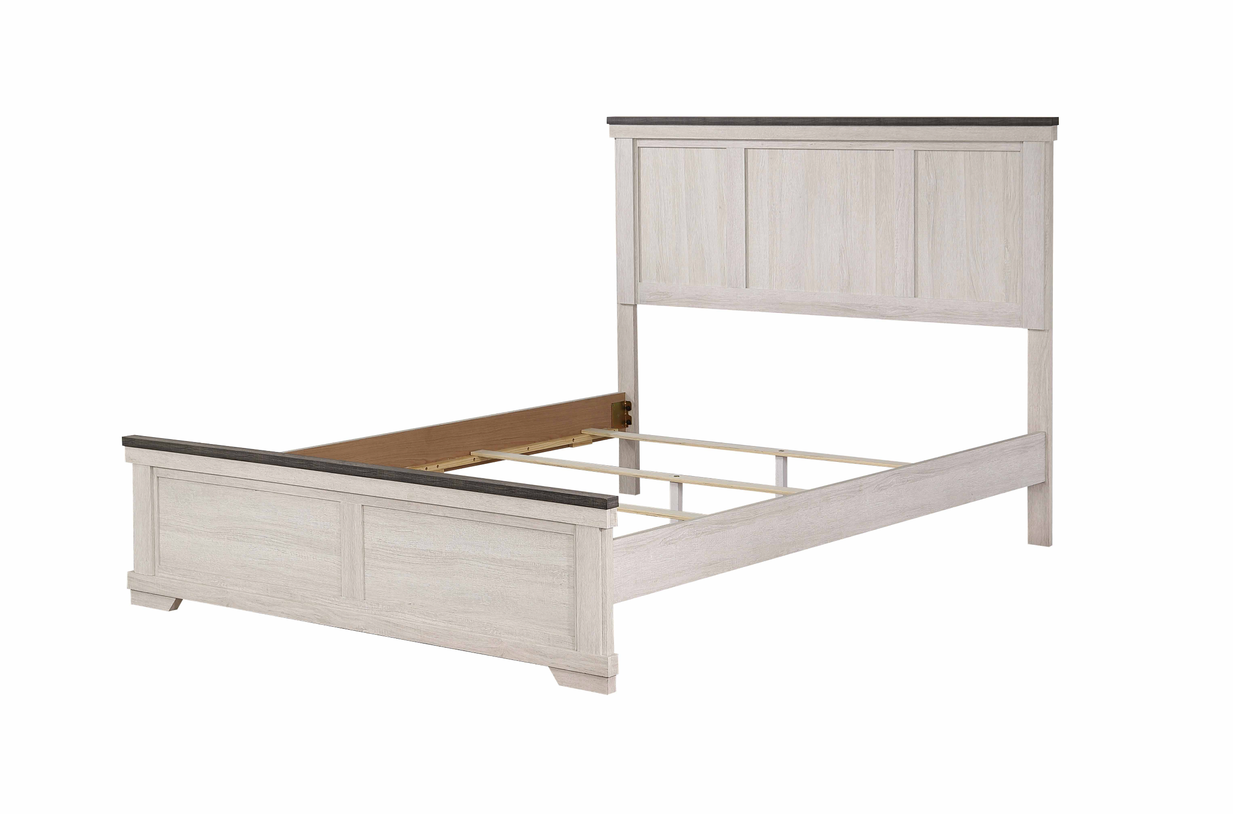 Leighton Cream/Brown King Panel Bed - SET | B8180-K-HBFB | B8180-KQ-RAIL - Bien Home Furniture & Electronics