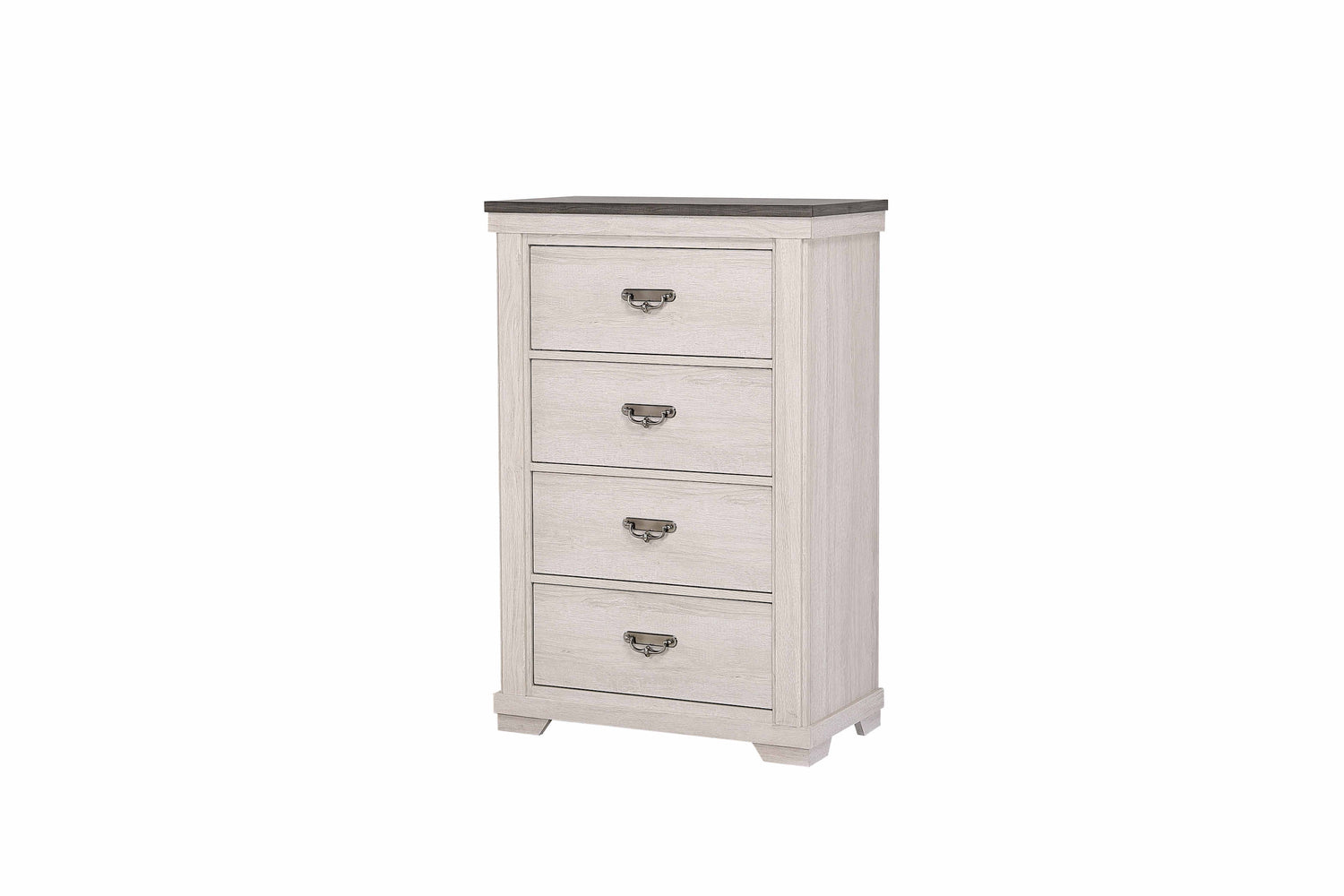 Leighton Cream/Brown Panel Bedroom Set - SET | B8180-Q-HBFB | B8180-KQ-RAIL | B8180-2 | B8180-4 - Bien Home Furniture & Electronics