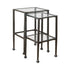 Leilani 2-Piece Glass Top Nesting Tables Black - 901073 - Bien Home Furniture & Electronics