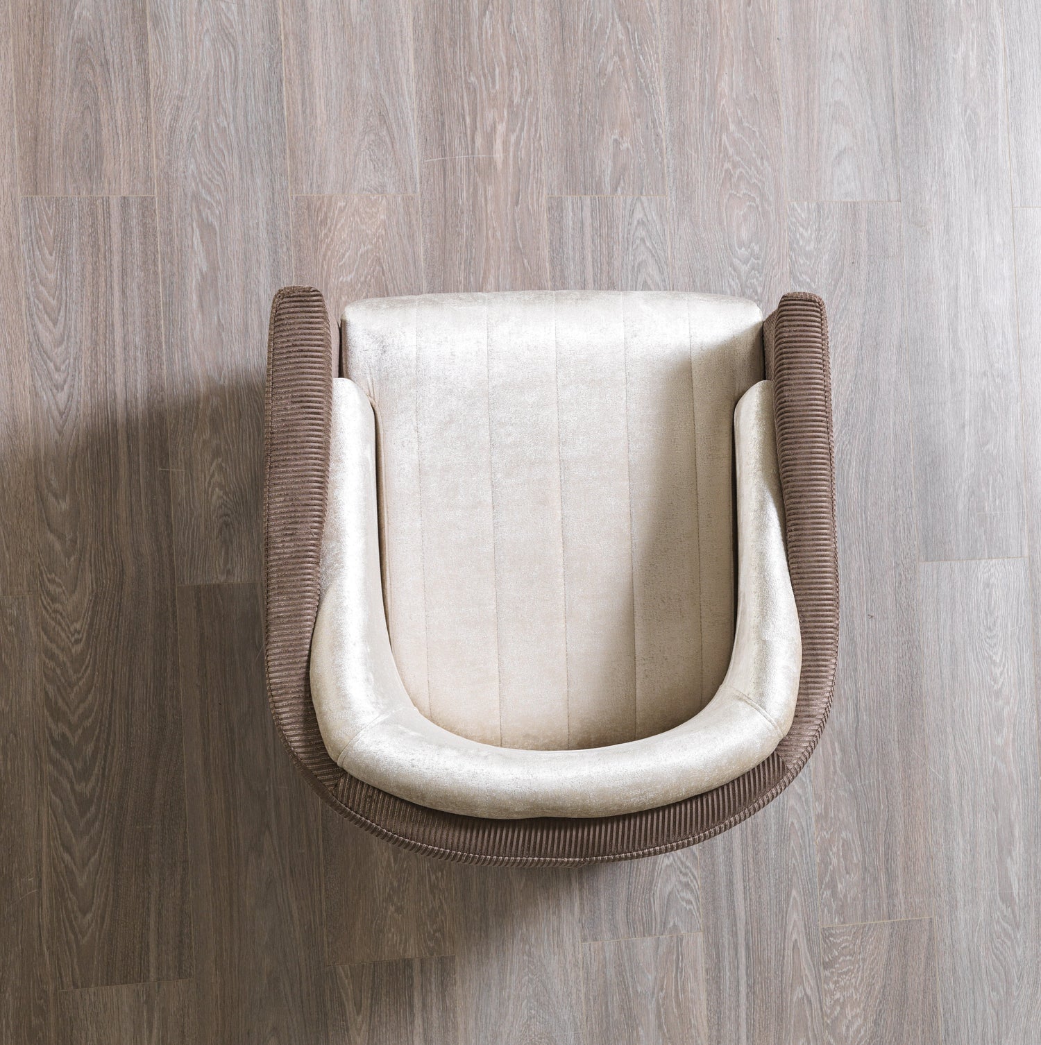 Leina Ivory/Coffee Velvet Chair - LEINAIC-C - Bien Home Furniture &amp; Electronics