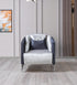 Leina Silver-Gray  Velvet Chair - LEINASG-C - Bien Home Furniture & Electronics