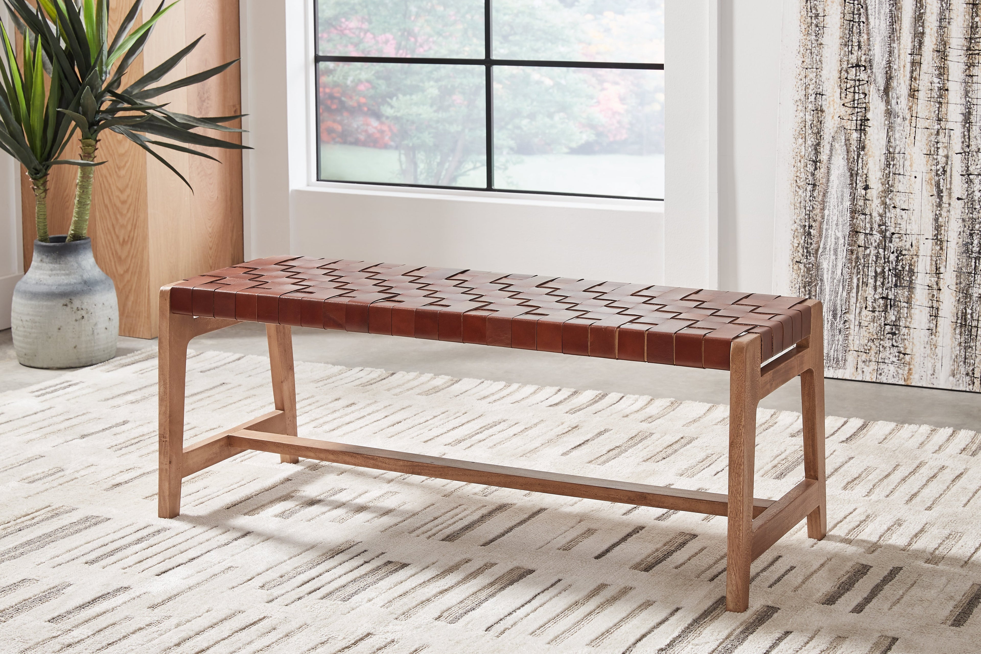 Lemmund Natural/Brown Accent Bench - A3000682 - Bien Home Furniture &amp; Electronics