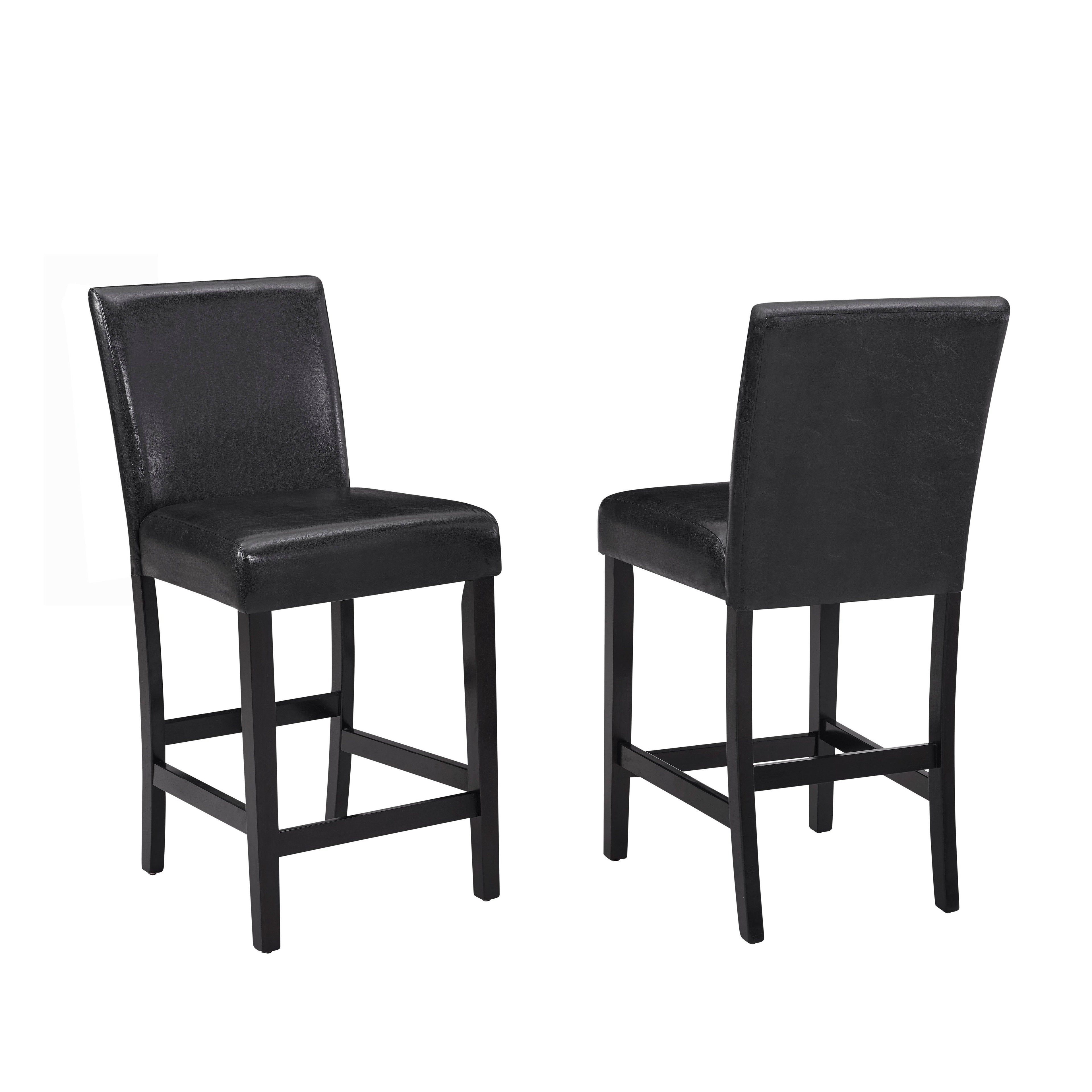 Lennon Black/White Faux Leather 5-Piece Counter Height Set - 1715SET-PU - Bien Home Furniture & Electronics
