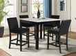 Lennon Black/White Velvet 5-Piece Counter Height Set - 1715SET - Bien Home Furniture & Electronics