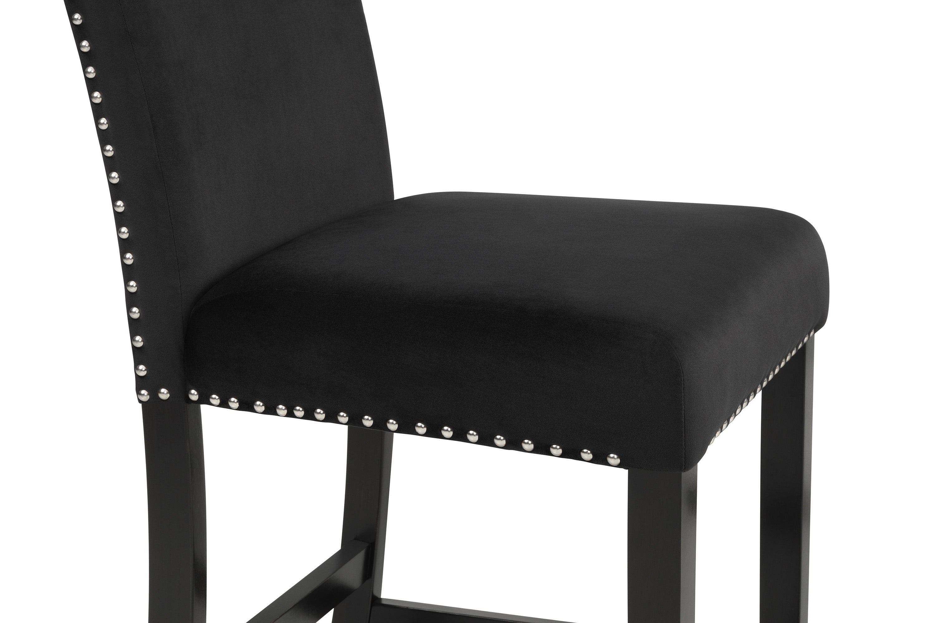 Lennon Black/White Velvet 5-Piece Counter Height Set - 1715SET - Bien Home Furniture & Electronics
