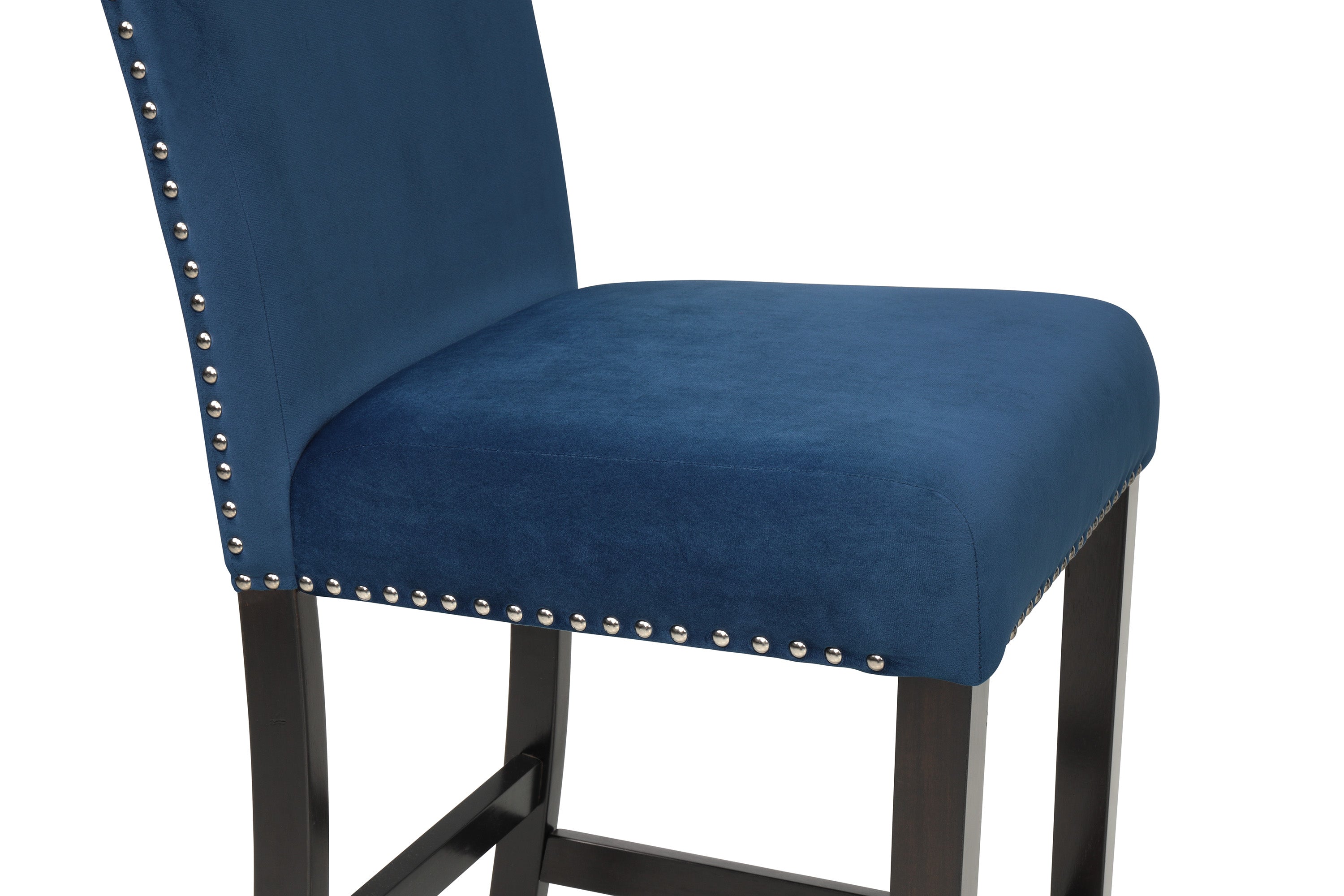 Lennon Blue/White Velvet 5-Piece Counter Height Set - 1715SET-RB - Bien Home Furniture & Electronics