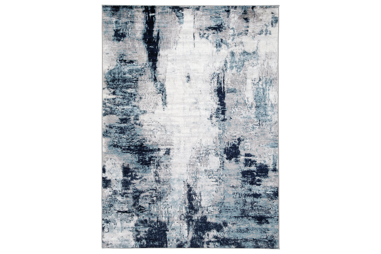 Leonelle Cream/Blue/Gray Medium Rug - R404872 - Bien Home Furniture & Electronics