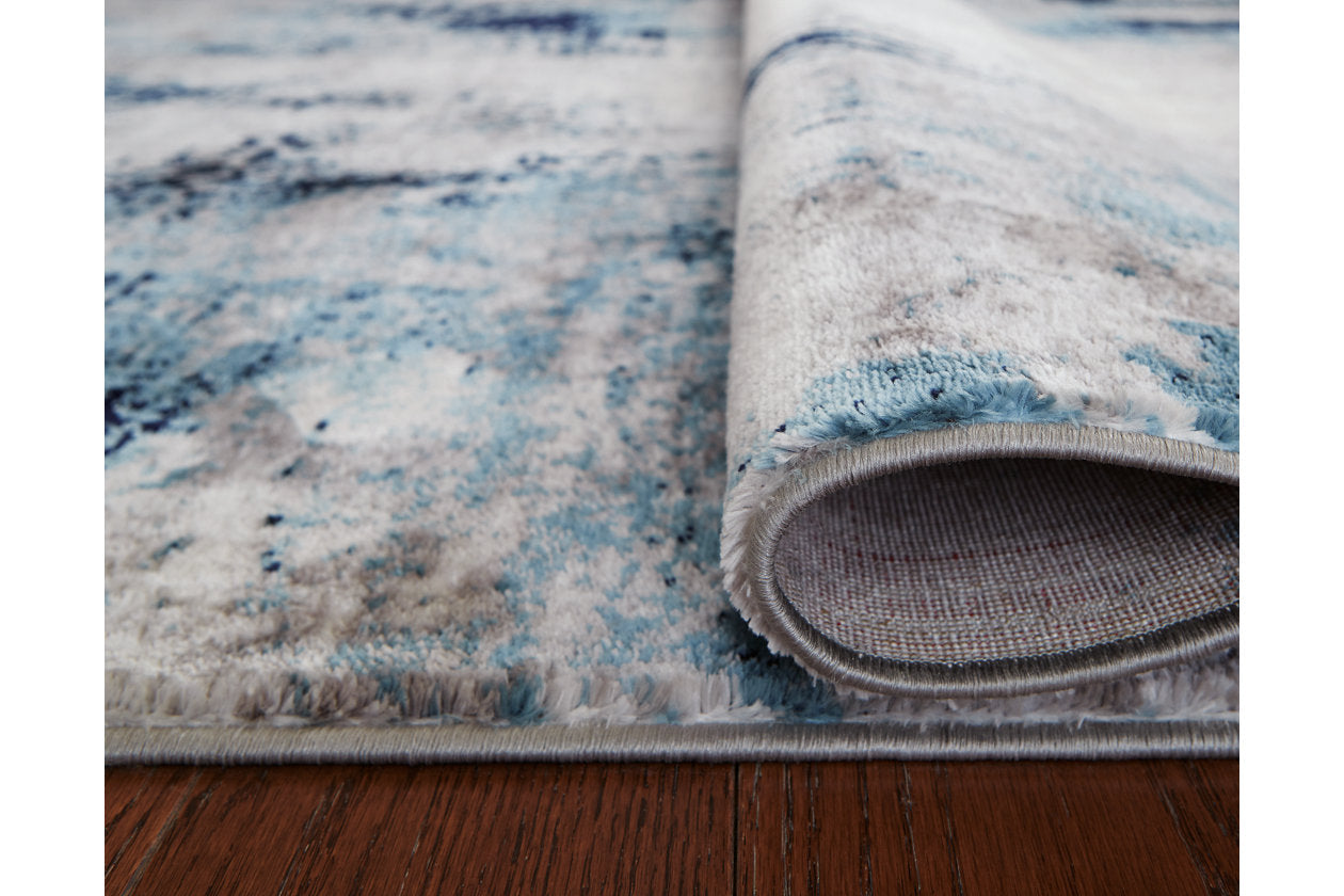 Leonelle Cream/Blue/Gray Medium Rug - R404872 - Bien Home Furniture & Electronics
