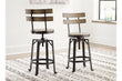 Lesterton Light Brown/Black Counter Height Barstool, Set of 2 - D334-124 - Bien Home Furniture & Electronics