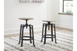 Lesterton Light Brown/Black Counter Height Stool, Set of 2 - D334-024 - Bien Home Furniture & Electronics