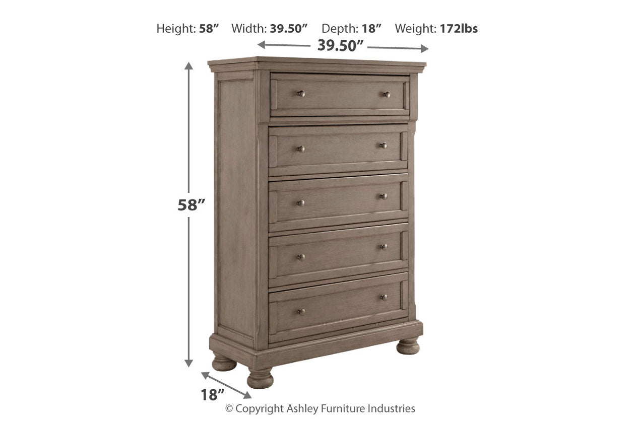 Lettner Light Gray Chest of Drawers - B733-46 - Bien Home Furniture & Electronics