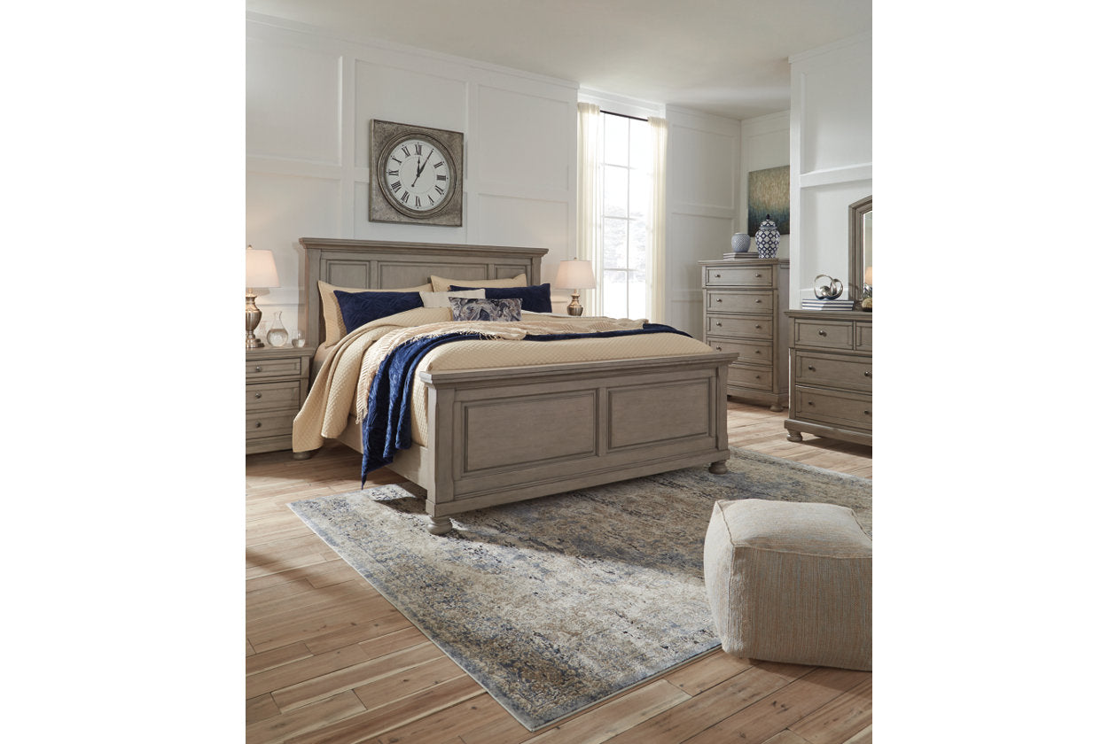 Lettner Light Gray King Panel Bed - SET | B733-56 | B733-58 | B733-97 - Bien Home Furniture & Electronics