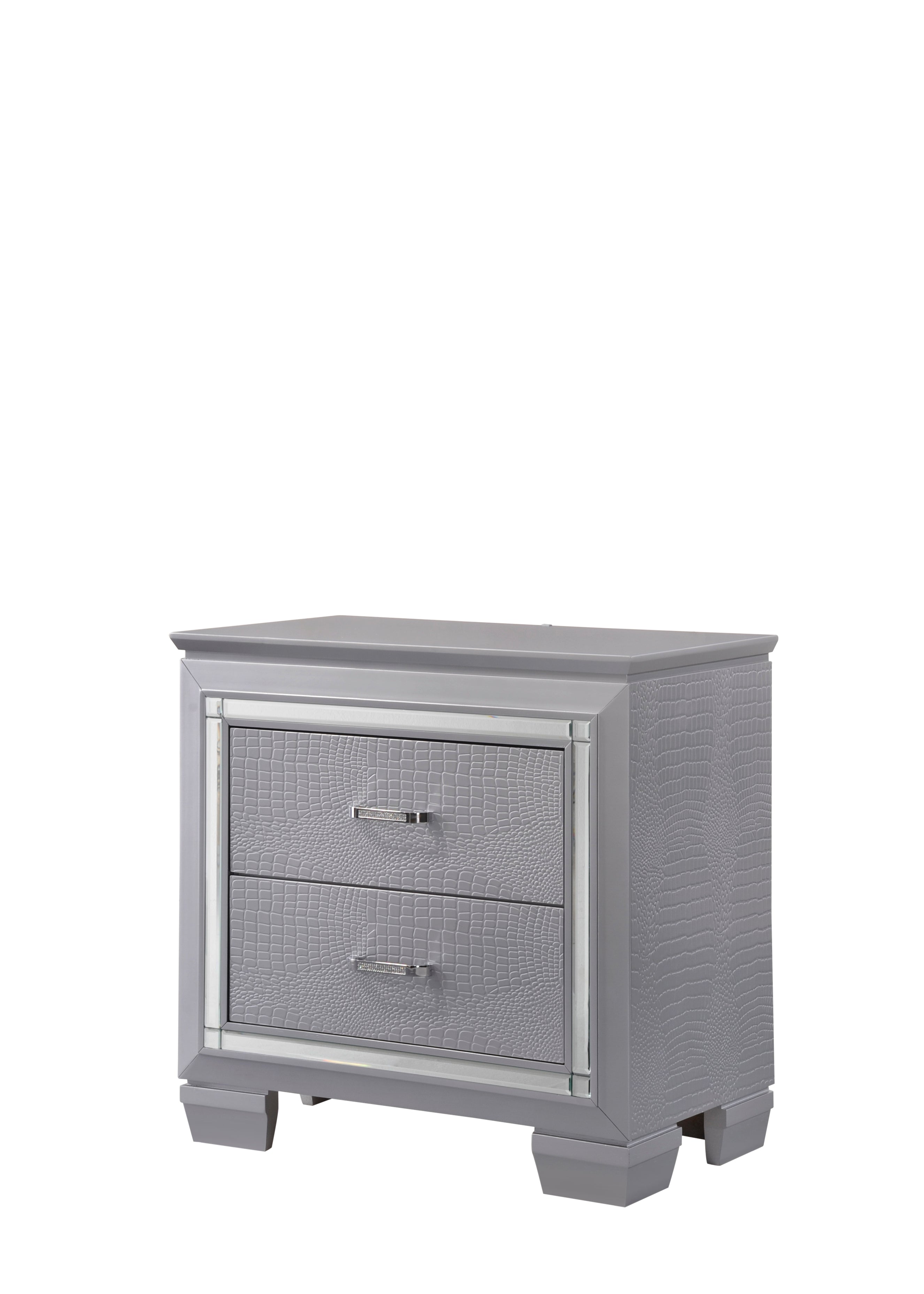 Lillian Silver Nightstand - B7100-2 - Bien Home Furniture &amp; Electronics