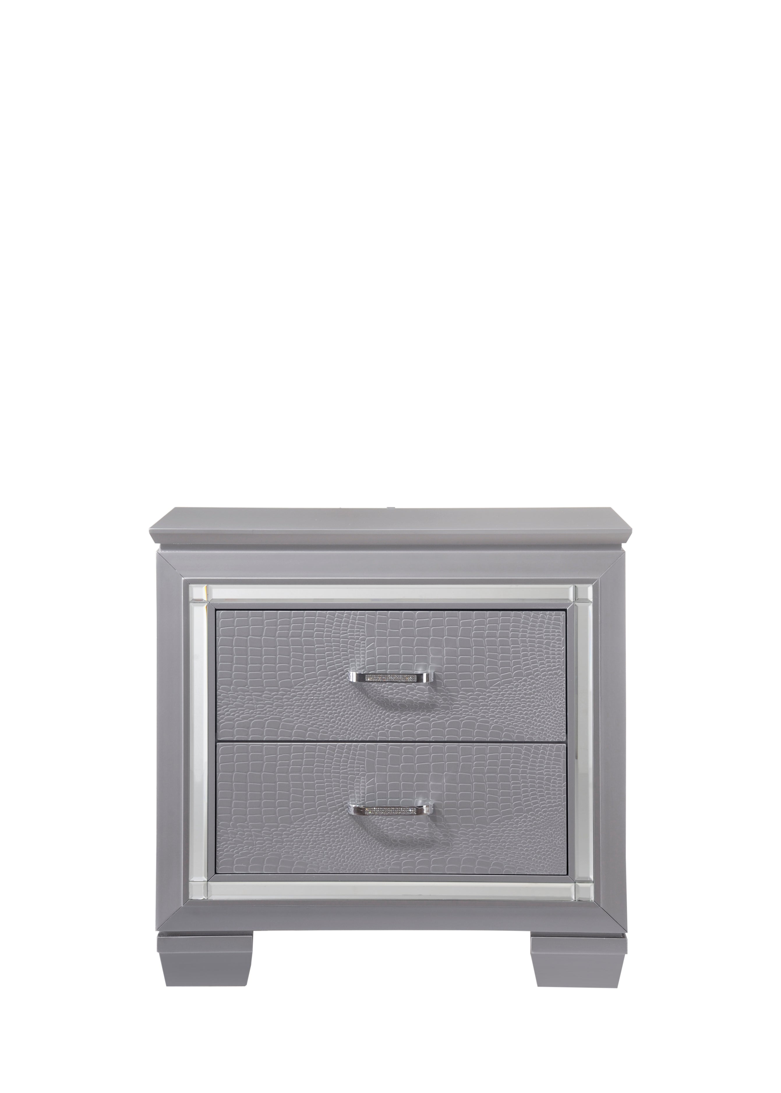 Lillian Silver Nightstand - B7100-2 - Bien Home Furniture & Electronics