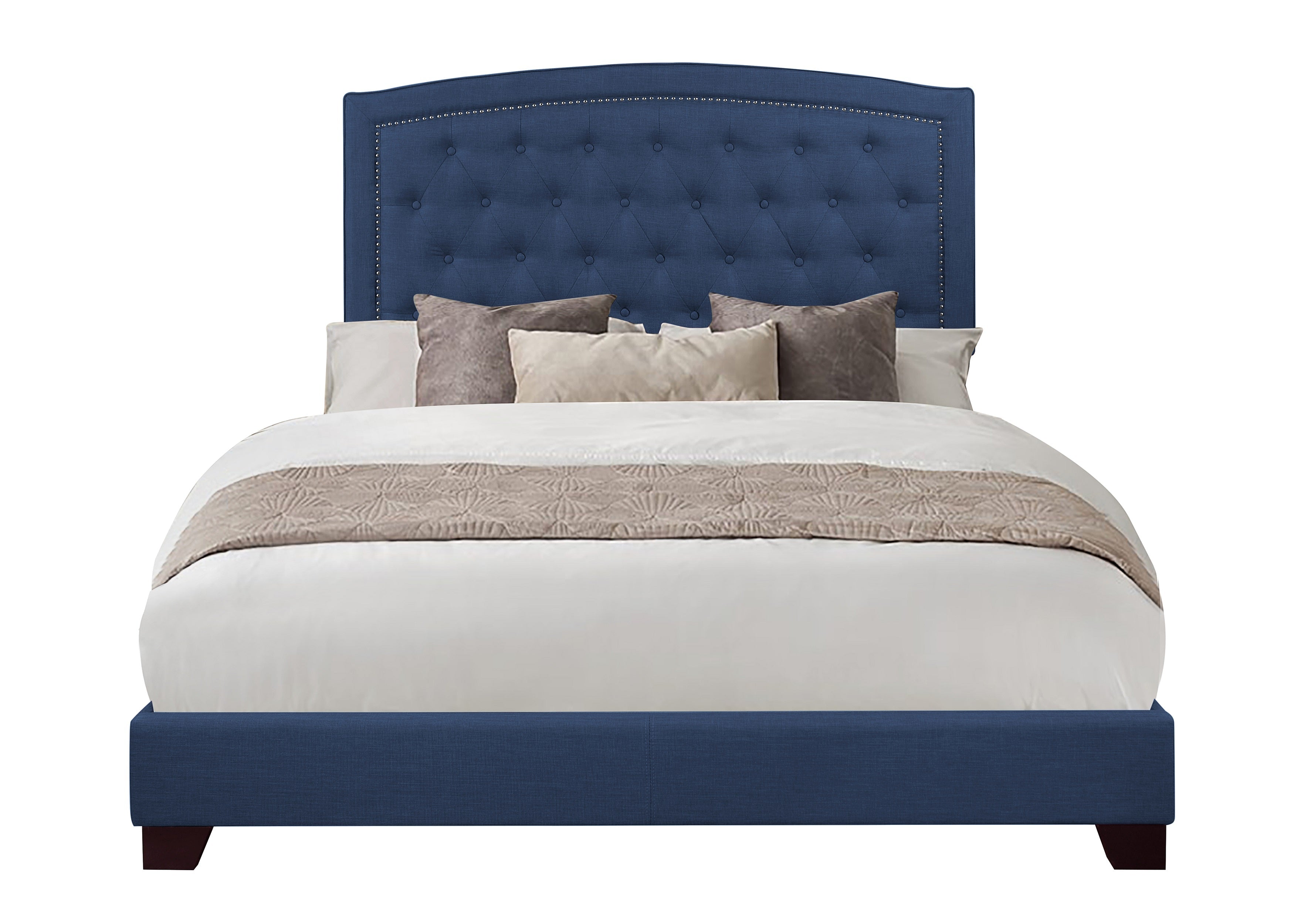 Linda Blue King Upholstered Bed - SH275KBLU-1 - Bien Home Furniture & Electronics