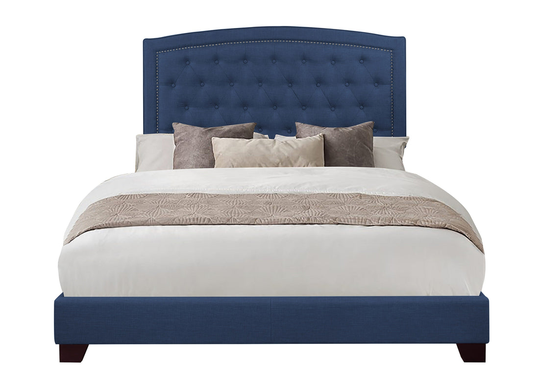 Linda Blue Queen Upholstered Bed - SH275BLU-1 - Bien Home Furniture &amp; Electronics
