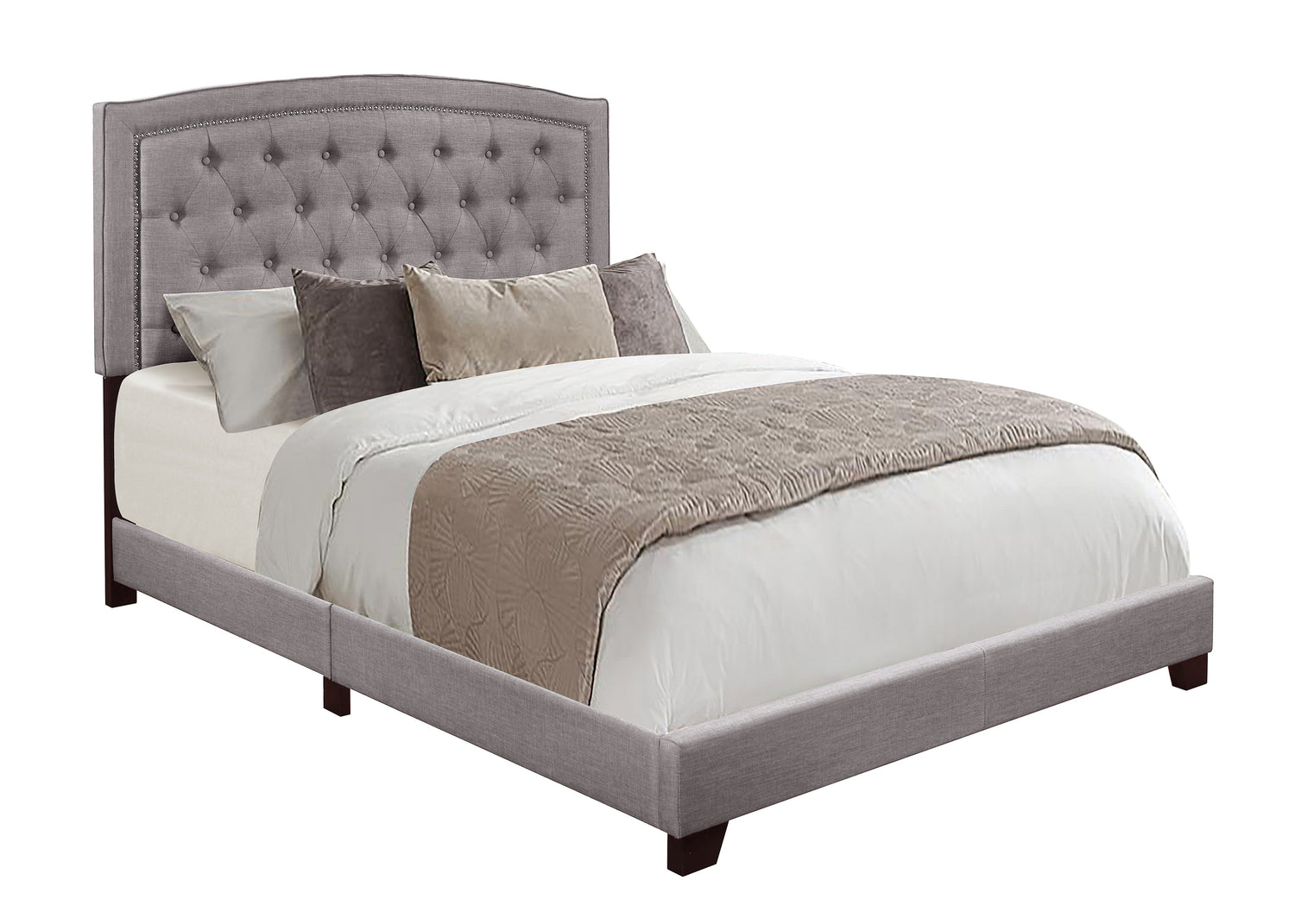 Linda Gray King Upholstered Bed - SH275KGRY-1 - Bien Home Furniture & Electronics