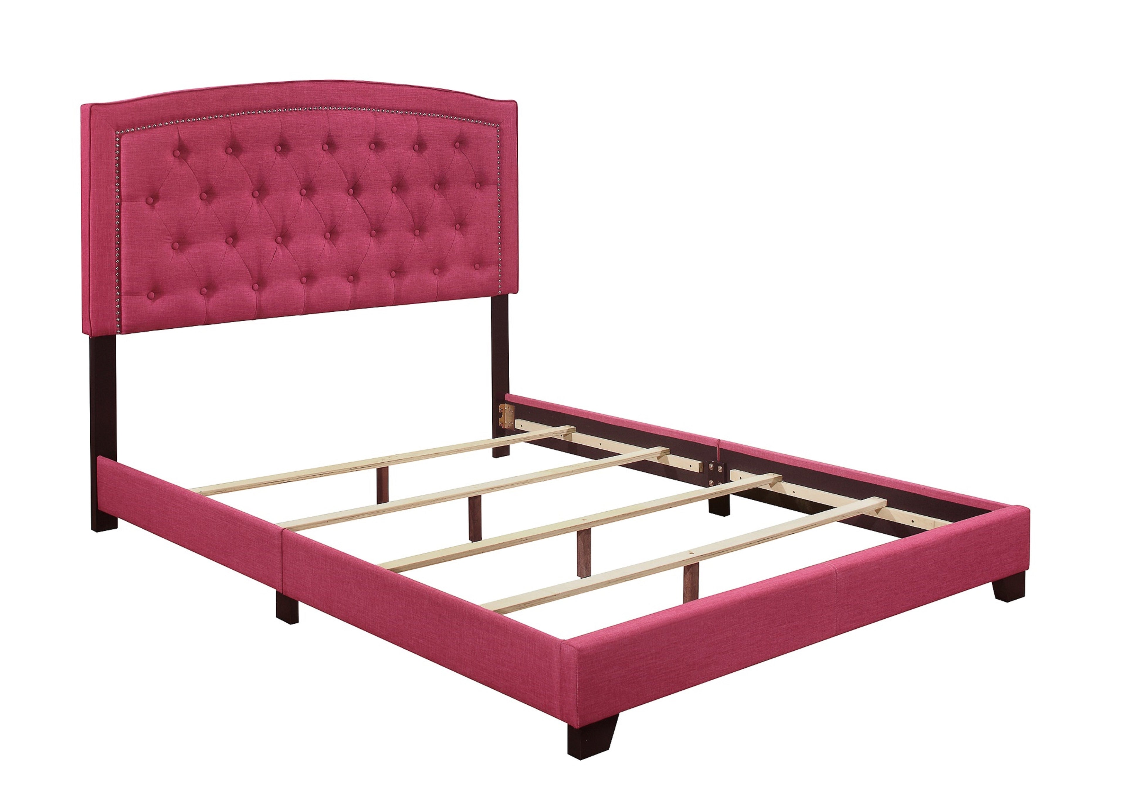 Linda Pink King Upholstered Bed - SH275KPNK-1 - Bien Home Furniture & Electronics