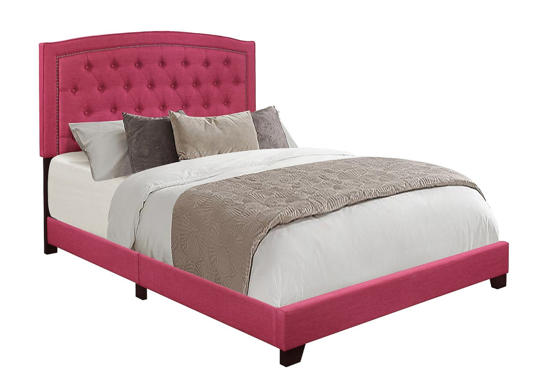 Linda Pink Queen Upholstered Bed - SH275PNK-1 - Bien Home Furniture &amp; Electronics