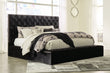 Lindenfield Black King Upholstered Bed with Storage - SET | B758-156 | B758-158 | B758-197 - Bien Home Furniture & Electronics