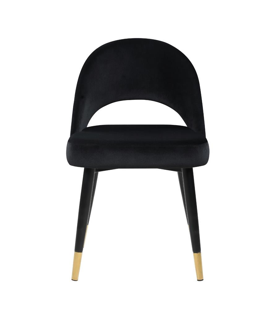 Lindsey Black Arched Back Upholstered Side Chairs, Set of 2 - 193562 - Bien Home Furniture & Electronics