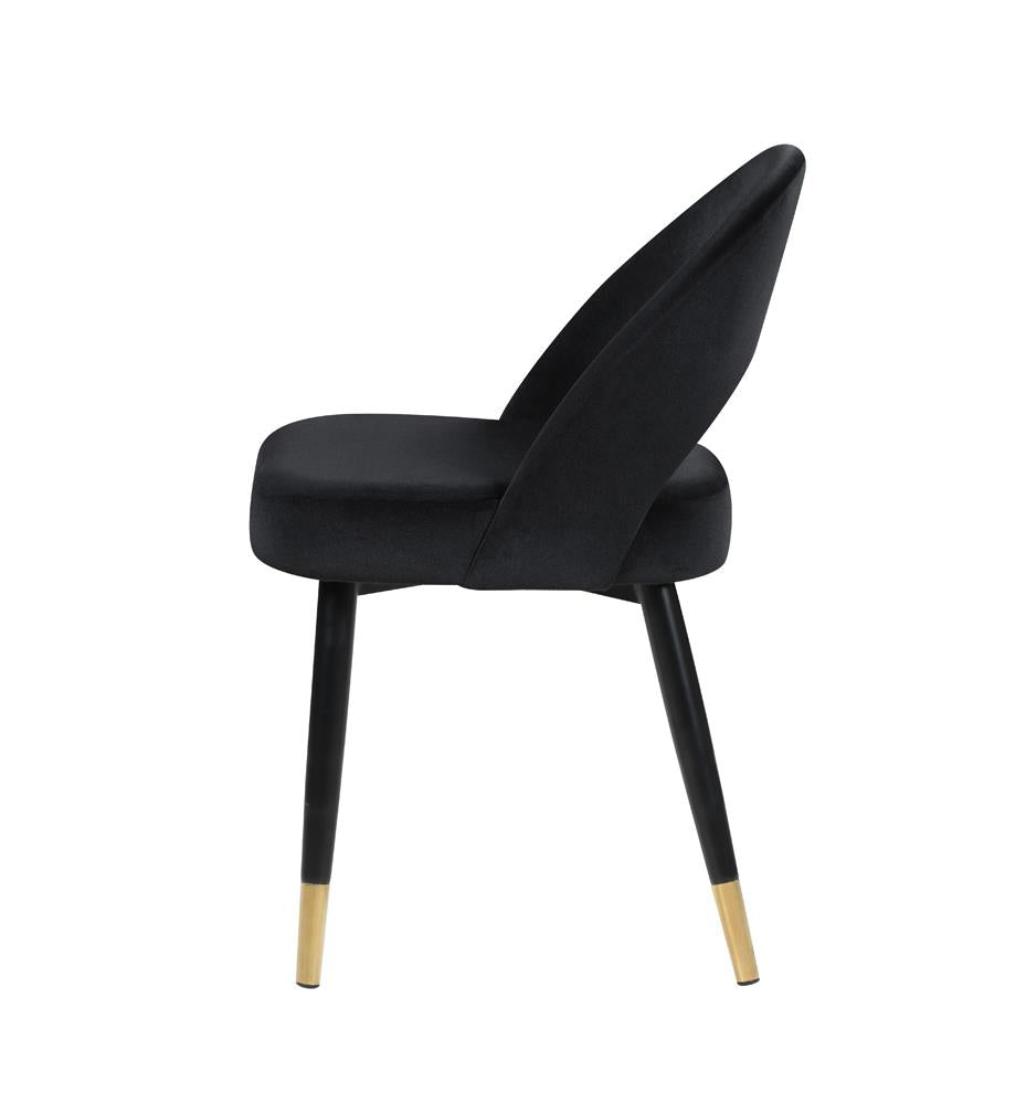 Lindsey Black Arched Back Upholstered Side Chairs, Set of 2 - 193562 - Bien Home Furniture & Electronics