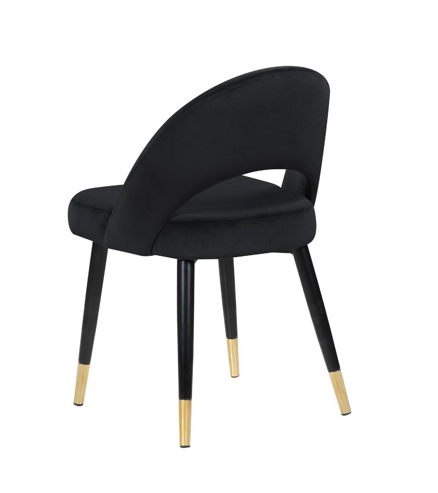 Lindsey Black Arched Back Upholstered Side Chairs, Set of 2 - 193562 - Bien Home Furniture & Electronics