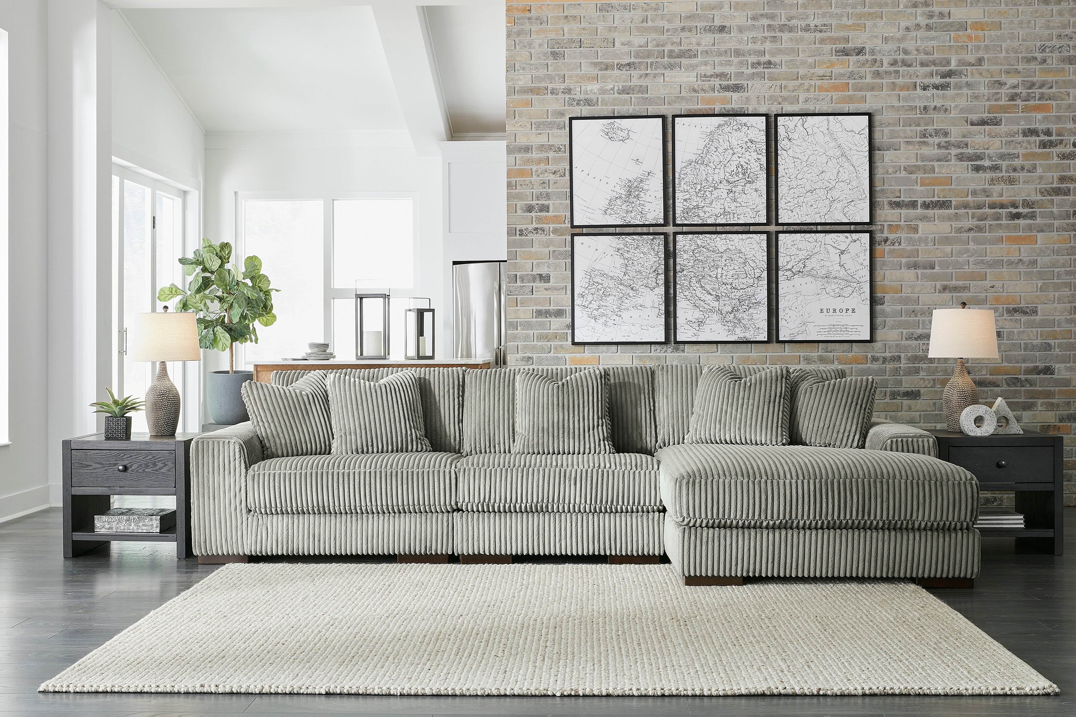 Lindyn Fog 3-Piece RAF Sectional - SET | 2110517 | 2110564 | 2110546 | 2110508 - Bien Home Furniture & Electronics