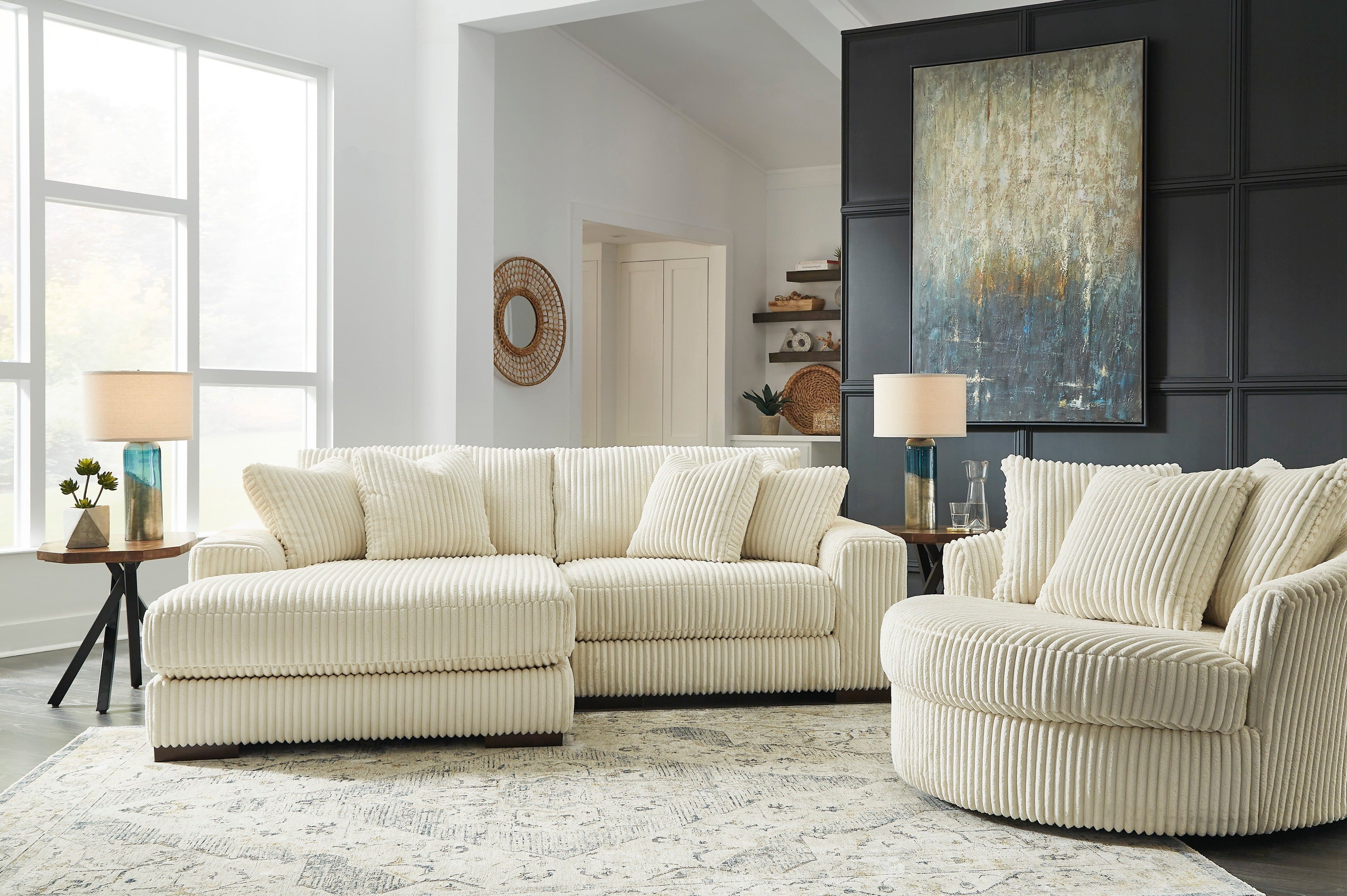 Lindyn Ivory 2-Piece LAF Sofa Chaise - SET | 2110416 | 2110465 - Bien Home Furniture &amp; Electronics