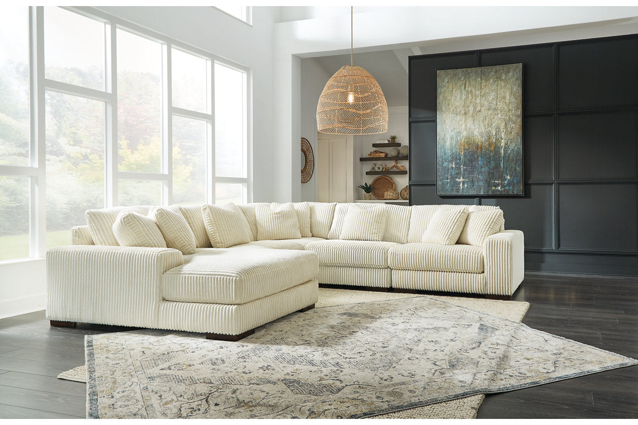Lindyn Ivory 5-Piece LAF Sectional - SET | 2110416 | 2110465 | 2110477 | 2110446(2) - Bien Home Furniture & Electronics