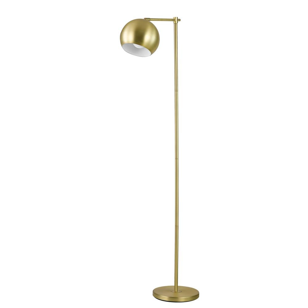 Linnea 1-light Dome Shade Floor Lamp Brass - 920081 - Bien Home Furniture &amp; Electronics