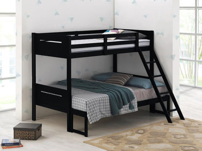 Littleton Black Twin/Full Bunk Bed - 405052BLK - Bien Home Furniture &amp; Electronics