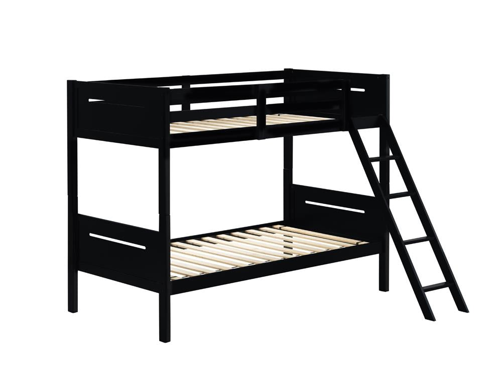 Littleton Black Twin/Twin Bunk Bed - 405051BLK - Bien Home Furniture & Electronics